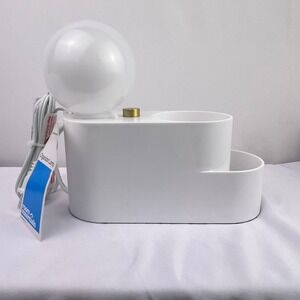 Room Essentials LED Organizer Lamp White Desk Lamp Storage Cup Touch Dimmer